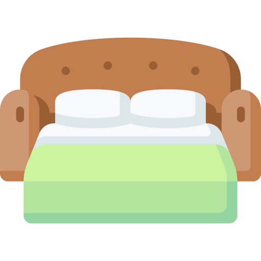 One Full-size Sleeper Sofa in the living room